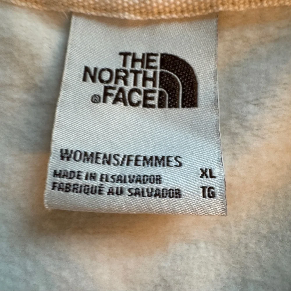 The North Face Cream Half Zip Pullover Sweatshirt Cotton Blend Women's Size M - Picture 5 of 8
